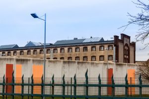 The exterior of a prison