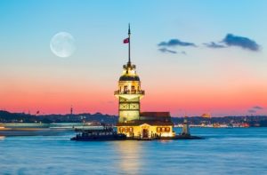 The scene of a Holiday accident in Turkey at sunset. 