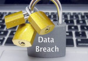 A lock with 'data breach' written on it to represent our Loan Company data breach claims guide