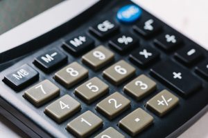 A black ophthalmic negligence claims calculator used to calculate how much compensation a claimant can receive for physical and emotional pain.