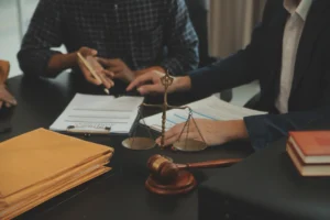 A solicitor explains how to make motorcycle accident compensation claim and offers expert legal advice while sat at a desk